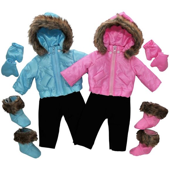 The Queen's Treasures 15" Baby Doll Clothes Set of Two Winter Outerwear - Picture 6 of 8